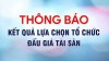 THÔNG BÁO KẾT QUẢ LỰA CHỌN TỔ CHỨC ĐẤU GIÁ TÀI SẢN